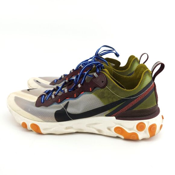 Nike React Element 87 Shoes Men Size 11 Moss AQ1090-300 - Picture 3 of 11